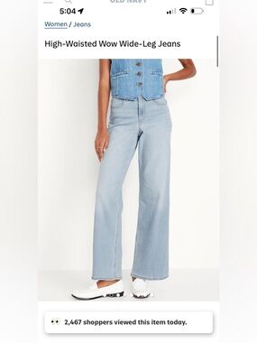 Old Navy Wow Wide Leg High Rise Jeans
